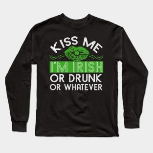 Kiss me Irish T Shirt Gift Irish pride Long Sleeve T-Shirt